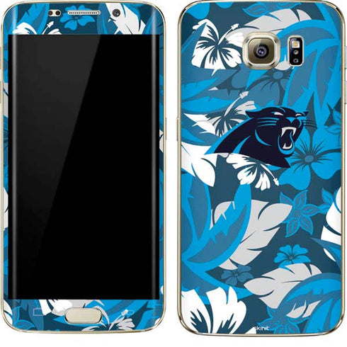 NFL Carolina Panthers Tropical Print Galaxy S7 Edge Skin